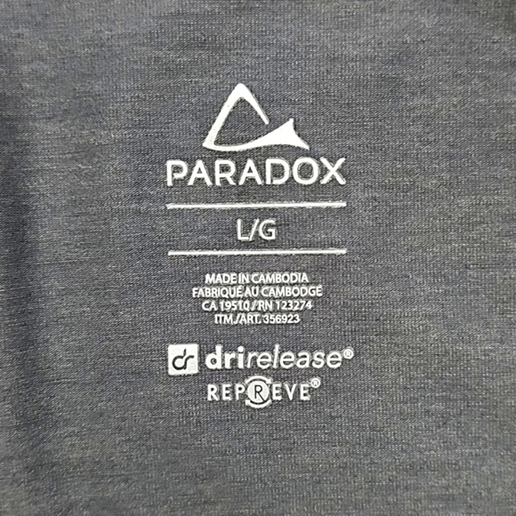 Paradox  Men's Merino Wool Dri-Release Black Grey Camo Pullover Top Size Large - Picture 9 of 13